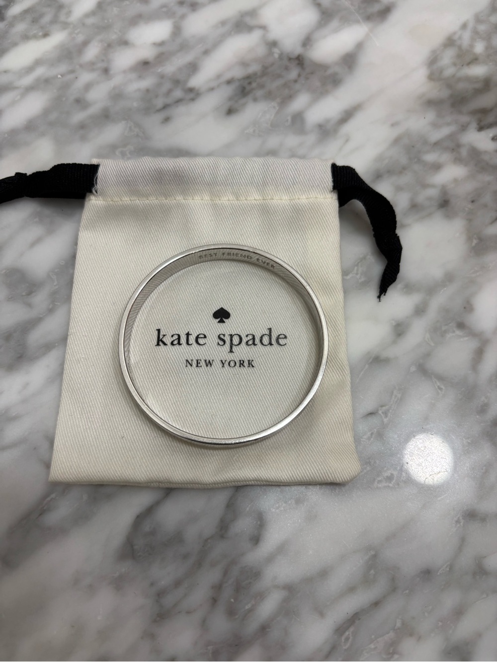 kate spade silver-tone bangle bracelet